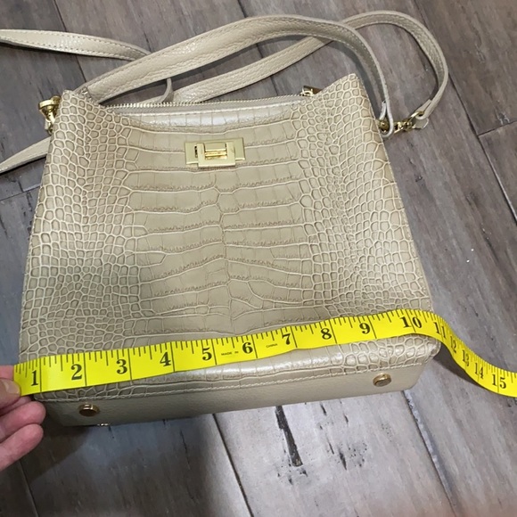 Valentina Fiore aligator crocodile beige bag - Picture 11 of 14
